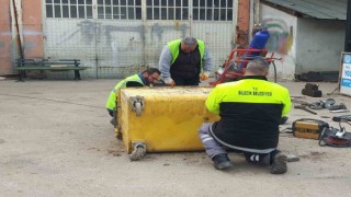 Bilecikte çöp konteynırların bakım ve tamirleri yapılıyor