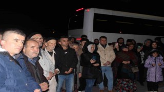 Boludan kutsal topraklara 35 kişilik umre kafilesi uğurlandı