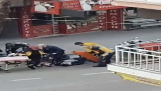 Bursada motosiklet sürücüsü kaza yaptı, yardımına ilk önce vatandaşlar koştu