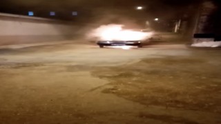 Bursada seyir halindeki otomobil, alev alev yanarak kül oldu