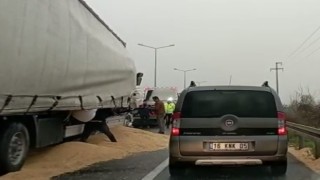Bursada tır kazasında sürücü yaralandı