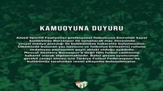 Bursaspor Kulübü, futbolcu Emrullah Sayarı şikayet etti