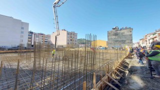 Büyük sel afetinde yıkılan müftülük binasının temeli yeniden atıldı