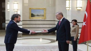 Cumhurbaşkanı Erdoğan, Kuzey Makedonya Büyükelçisi Manasijevski yi kabul etti