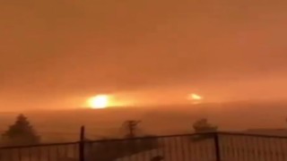 Deprem sırasında Adıyamanda gölden alevler yükseldi