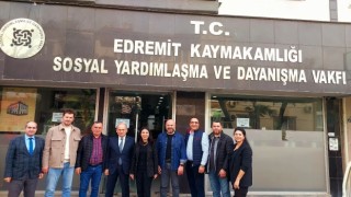 Edremit Ticaret Odasından Sosyal Yardımlaşma ve Dayanışma Vakfına ziyaret