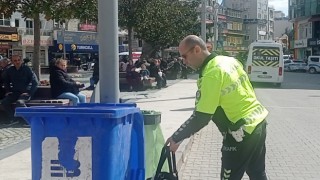 Edremitte şüpheli çanta polisi alarma geçirdi