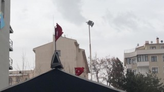Erzurumda rüzgar ve fırtına etkili oluyor