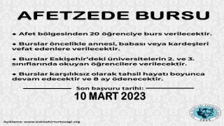Eskişehir Türk Ocağından 20 afetzede öğrenciye burs