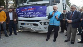 Gedizde iyilik tırı dualarla uğurlandı