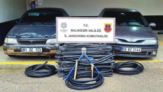 Gönende kablo hırsızlarını JASAT yakaladı