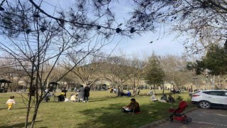 Güzel havayı gören Osmanelililer parklara akın etti