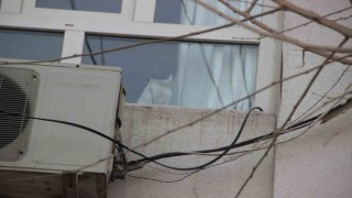 Hasarlı binada mahsur kalan kedi itfaiyeyi harekete geçirdi