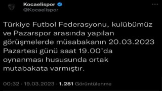 Hava muhalefeti seyahati engelledi, Kocaelispor-Pazarspor maçı ertelendi