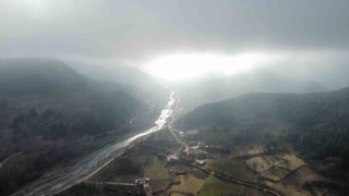 Ilgaz Dağının eteklerinde mest eden sis manzarası
