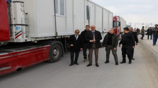 İpekyolu Belediyesinden deprem bölgesine konteyner desteği