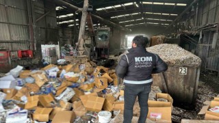 İstanbulda ele geçirilen 110 ton kaçak tütün ve tütün mamulleri imha edildi