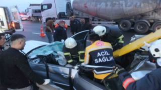 İtfaiyeci yaralı sürücüyü kalp masajıyla hayata döndürdü