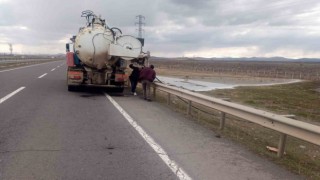 Karsta peynir altı suyundan oluşan gölet temizlendi