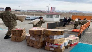 Karstan deprem bölgesine yardım ve destekler sürüyor