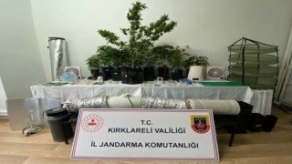 Kırklarelinde uyuşturucu ürettiği iddia edilen şüpheli yakalandı