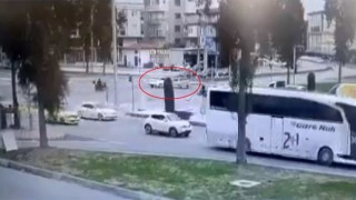 LPG yakıt tankını ön koltuğa kadar fırlatan kazaya ait görüntüler ortaya çıktı