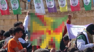 Mardinde Nevruz kutlamasında PKK paçavrası açtılar