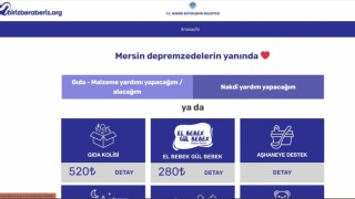 Mersinde depremzedelere internet sitesi üzerinden yardım yapılıyor