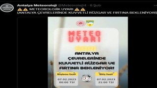 Meteoroloji, Antalyayı turuncu kod ile uyardı