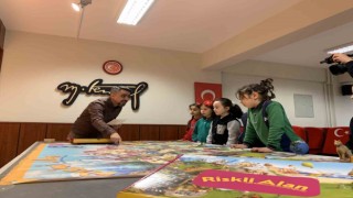 Minikler hem eğlendi hem de afet konusunda bilgilendi