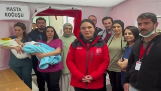 Nurdağı Sahra Hastanesinde ilk doğum mutluluğu