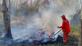 Ormanlık alanda çıkan yangın söndürüldü