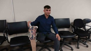 Protez bacağı enkazda kalmıştı, Boluda yenisi takıldı
