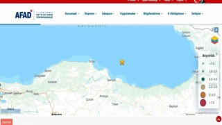 Samsun açıklarında 4 büyüklüğünde deprem