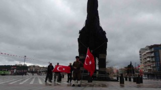 Şehitler için 508 bin adım atarak Çanakkaleye geldi