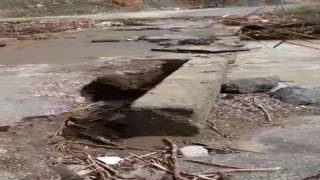 Adıyaman'da Sel suları köprüye zarar verdi