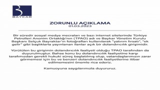 Selçuk Bayraktarın fotoğrafları kullanılarak ilan verilmesine ilişkin Baykardan açıklama
