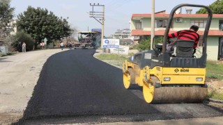 Serikte sıcak asfalt çalışması