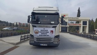 Su yüklü yardım tırı deprem bölgesine gitmek üzere harekete geçti