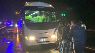 Tekirdağ’da işçi servisinin çarptığı yayanın durumu kritik