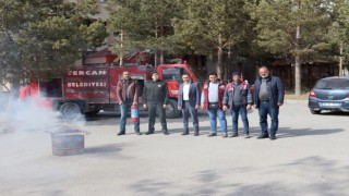 Tercan Hükümet Konağında yangın tatbikatı yapıldı