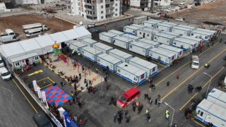 Trabzon Elbistanda 2 bin konteynerlik adeta bir kent kuruyor