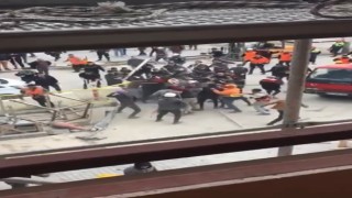 Ümraniye Finans Merkezinde işçilerin demir sopalı kavgası kamerada