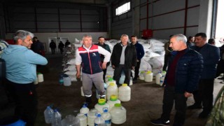 Yeşilyurtte afetzede süt üreticilerine belediye desteği