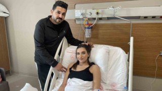 Yıkılan 13 katlı binadan kurtulan genç kadına doğum günü sürprizi