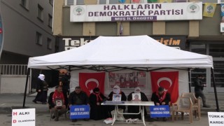 Yüreği yanık anneler ‘Kadınlar Gününde de eylemlerine devam etti