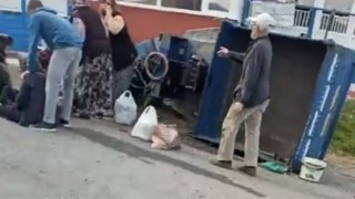 Zonguldakta tarım aracı su kuyusuna çarptı: 3 yaralı