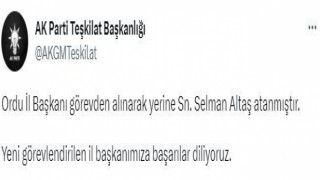 AK Partiden Ordu İl Başkanlığına yeni atama