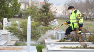 Aksaray Belediyesinden mezarlıklarda bayram temizliği