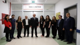 Başkan Alan hizmete giren yanık ünitesini inceledi